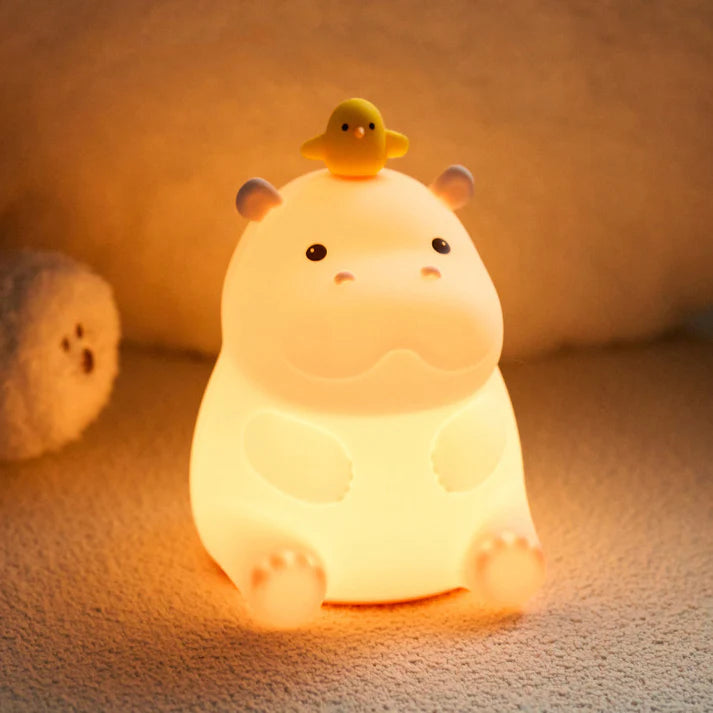 Veilleuses mignonnes et spongieuses Kawaii, lampe à tapotement souple - Cadeau parfait 🎁