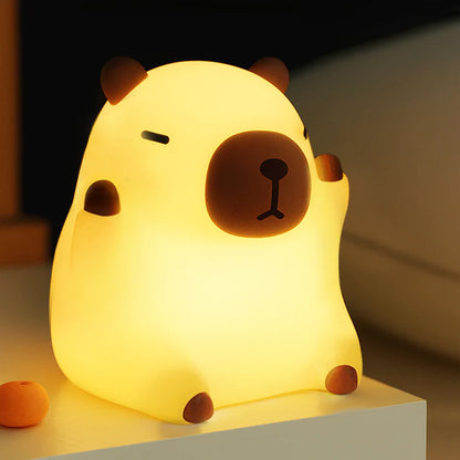 Veilleuses mignonnes et spongieuses Kawaii, lampe à tapotement souple - Cadeau parfait 🎁