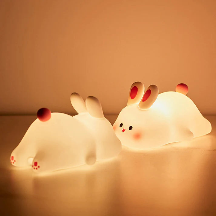 Veilleuses mignonnes et spongieuses Kawaii, lampe à tapotement souple - Cadeau parfait 🎁