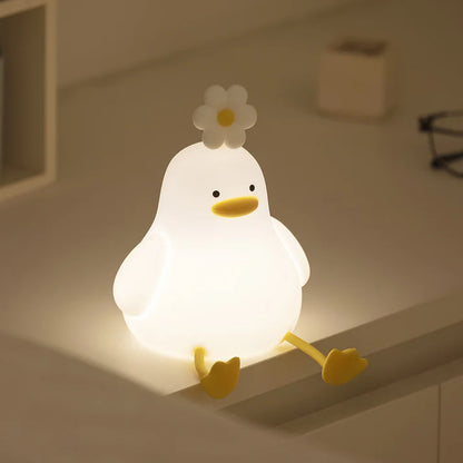 Veilleuses mignonnes et spongieuses Kawaii, lampe à tapotement souple - Cadeau parfait 🎁