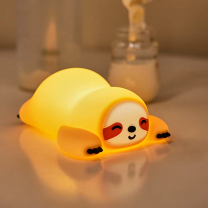 Veilleuses mignonnes et spongieuses Kawaii, lampe à tapotement souple - Cadeau parfait 🎁
