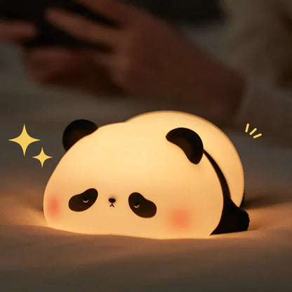 Veilleuses mignonnes et spongieuses Kawaii, lampe à tapotement souple - Cadeau parfait 🎁