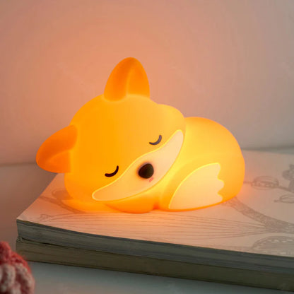 Veilleuses mignonnes et spongieuses Kawaii, lampe à tapotement souple - Cadeau parfait 🎁