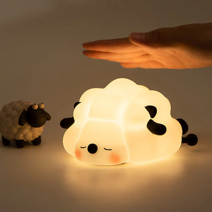 Veilleuses mignonnes et spongieuses Kawaii, lampe à tapotement souple - Cadeau parfait 🎁